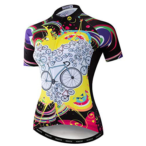 Women's Cycling Jersey Bike Shirts Short Sleeve Ladies Bicycle Clothing MTB Cycle Jacket 